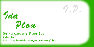 ida plon business card